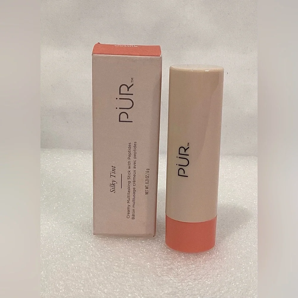 Silky Tint PUR Creamy Multitasking Stick with Peptides Coral Cosmo 0.21oz/ 6g